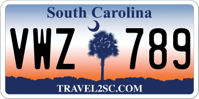 SC license plate VWZ789