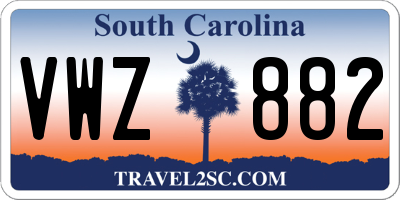 SC license plate VWZ882