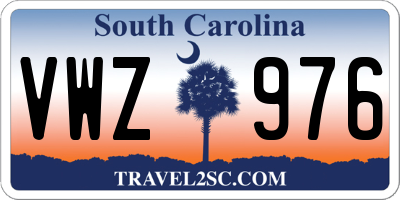 SC license plate VWZ976