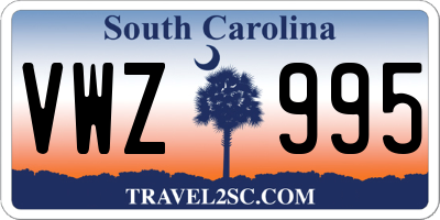 SC license plate VWZ995