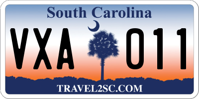 SC license plate VXA011