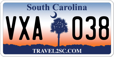 SC license plate VXA038