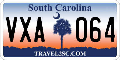SC license plate VXA064