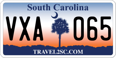 SC license plate VXA065