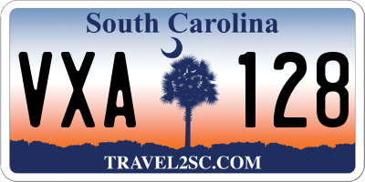 SC license plate VXA128