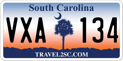 SC license plate VXA134