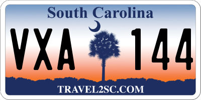 SC license plate VXA144
