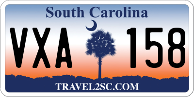 SC license plate VXA158