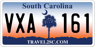SC license plate VXA161