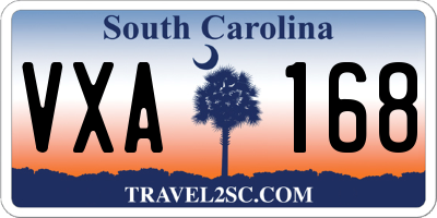 SC license plate VXA168