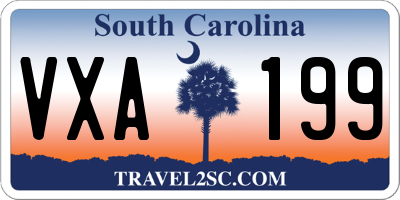 SC license plate VXA199