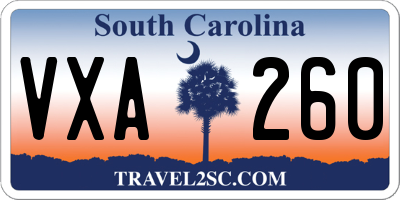 SC license plate VXA260