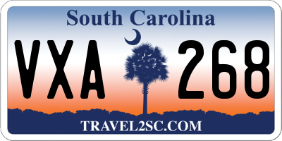 SC license plate VXA268