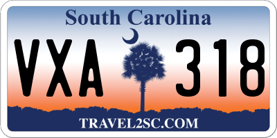 SC license plate VXA318
