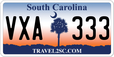 SC license plate VXA333
