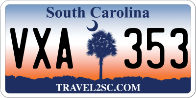 SC license plate VXA353