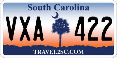SC license plate VXA422