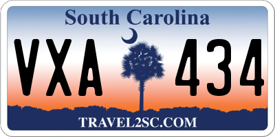 SC license plate VXA434