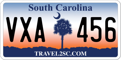 SC license plate VXA456