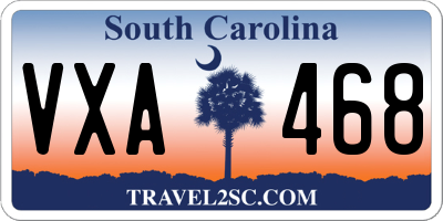 SC license plate VXA468