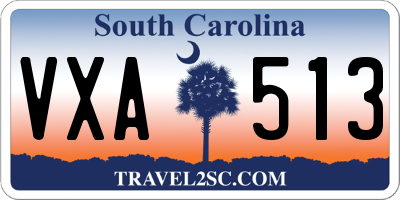 SC license plate VXA513