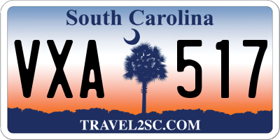 SC license plate VXA517