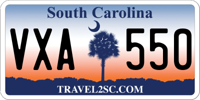 SC license plate VXA550