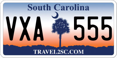 SC license plate VXA555