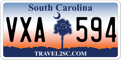 SC license plate VXA594