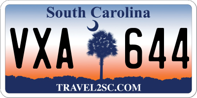 SC license plate VXA644