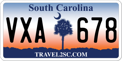 SC license plate VXA678