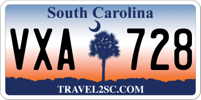 SC license plate VXA728
