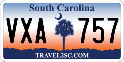 SC license plate VXA757