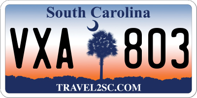 SC license plate VXA803