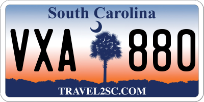 SC license plate VXA880