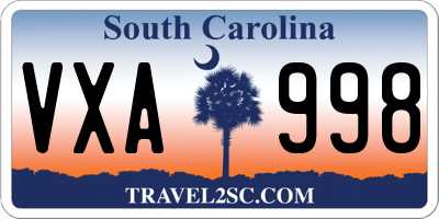 SC license plate VXA998
