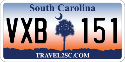 SC license plate VXB151
