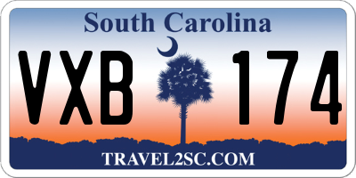 SC license plate VXB174