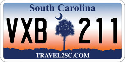 SC license plate VXB211