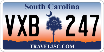 SC license plate VXB247