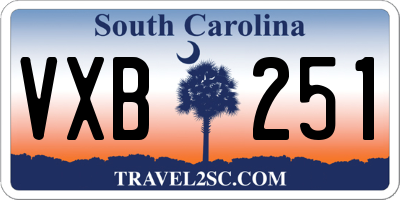 SC license plate VXB251
