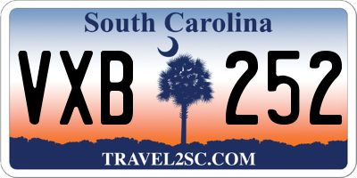 SC license plate VXB252