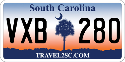 SC license plate VXB280