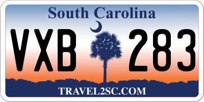 SC license plate VXB283