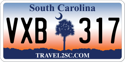 SC license plate VXB317