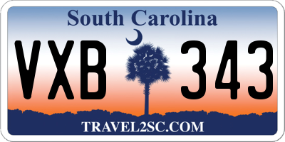 SC license plate VXB343