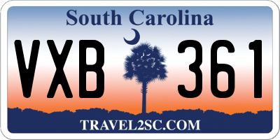SC license plate VXB361
