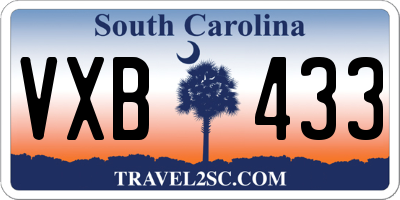 SC license plate VXB433