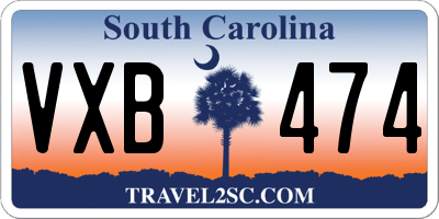 SC license plate VXB474