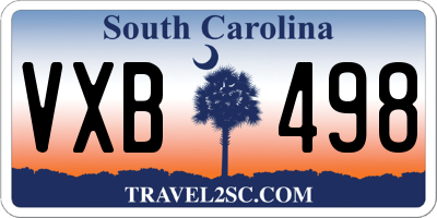 SC license plate VXB498